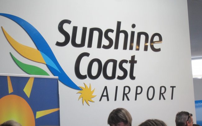 Sunshine Coast Airport signage photo